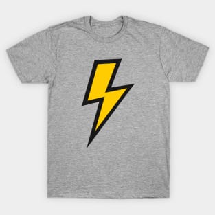 Yellow Lightning Bolt with Black Outline T-Shirt